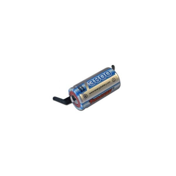 NiMH battery Sub C 3800 mAh with tabs - 1,2V - Tenergy