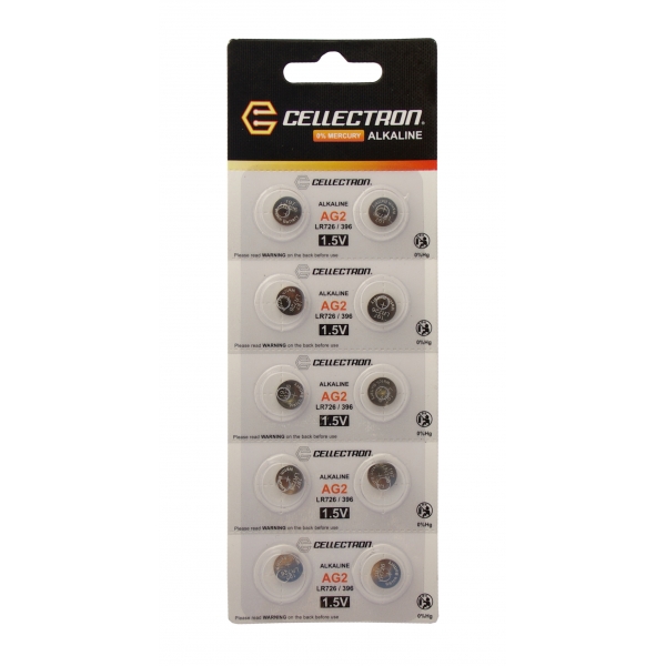 AG2 10 button cell battery AG2 / LR726 / 396 1,5V Cellectron