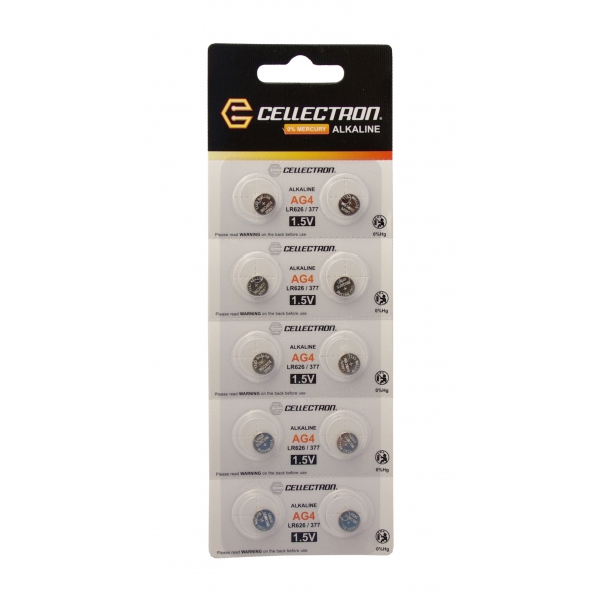 AG4 10 button cell battery AG4 / LR626 / 377 1,5V Cellectron