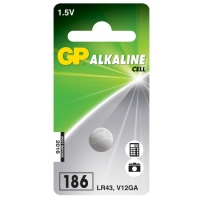 Alkaline button cell battery 1 x GP 186 / LR43 / V12GA - 1,5V - GP Battery