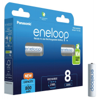 Panasonic Eneloop R03 / AAA 800mAh x 8 rechargeable batteries (blister)