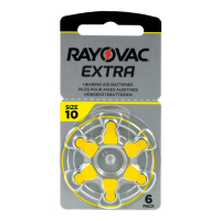 Rayovac Extra 10 for hearing aids x 6 batteries
