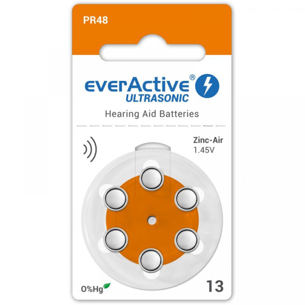 everActive ULTRASONIC 13 for hearing aids x 6 batteries