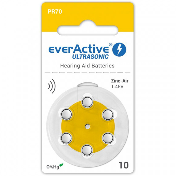 everActive ULTRASONIC 10 for hearing aids x 6 batteries