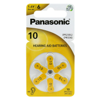 Panasonic 10 for hearing aids x 6 batteries