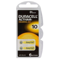Duracell ActivAir 10 MF for hearing aids x 6 batteries