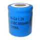 NiCD battery 2/3 Sub C 650 mAh flat head - 1,2V - Evergreen
