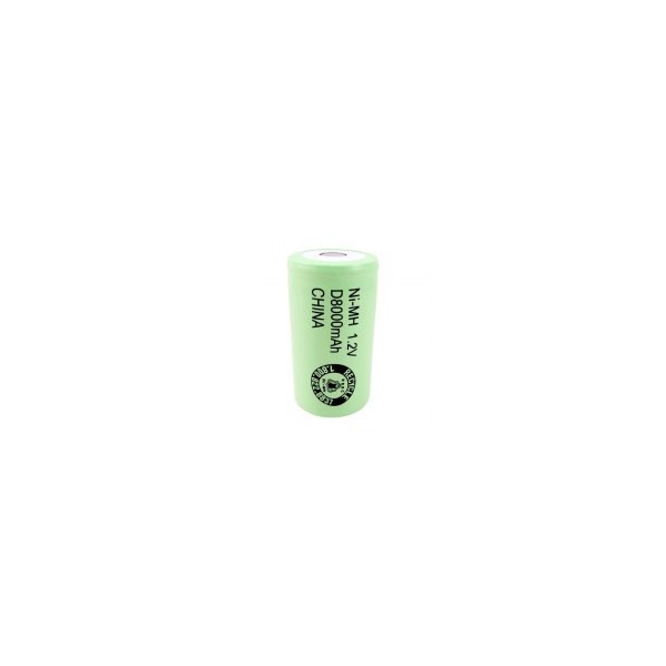 NiMH battery D 8000 mAh flat head - 1,2V - Evergreen