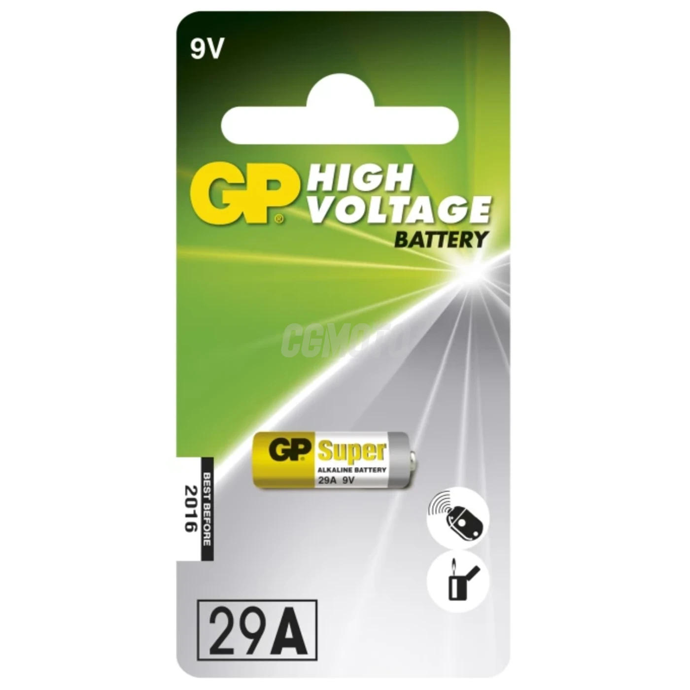 1 alkaline battery 29 A 9 V Super 
