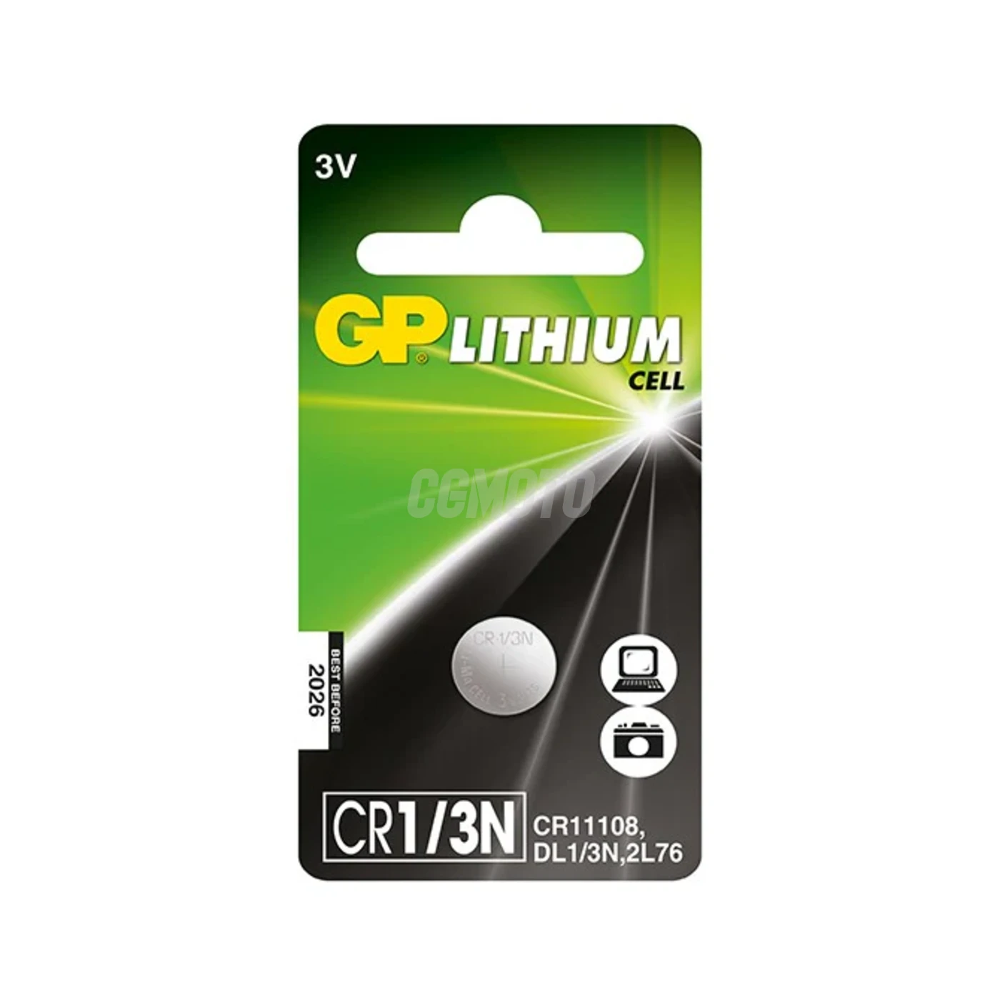 1 lithium button battery CR1/3N 3 V 
