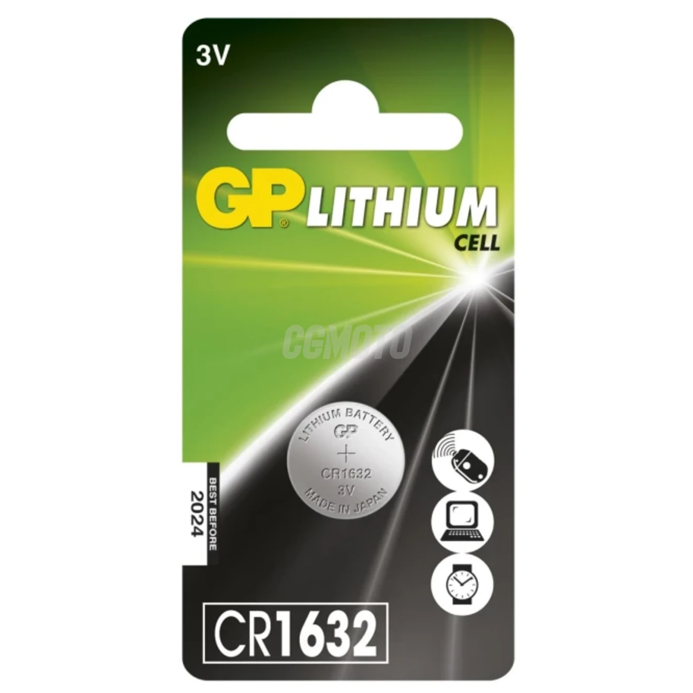 1 lithium button battery CR1632 3 V 
