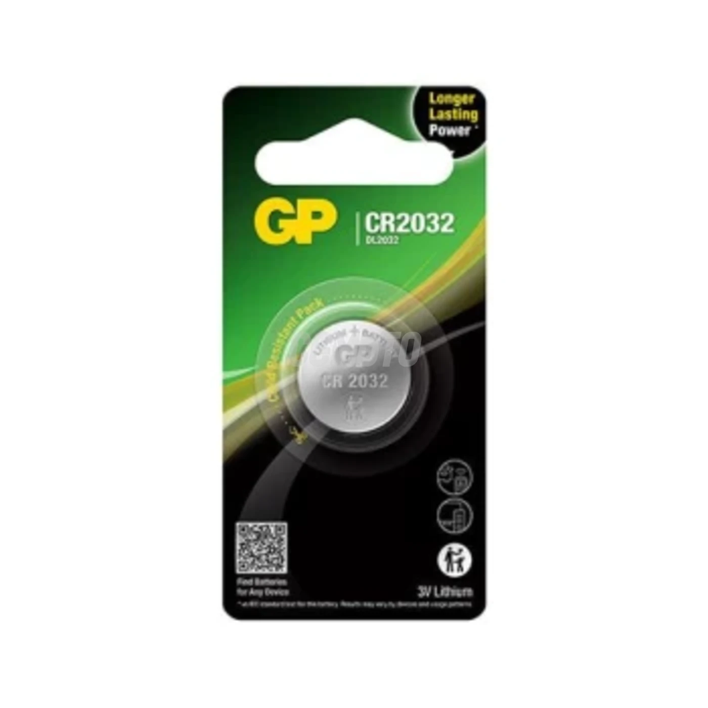 1 lithium button battery CR2032 3 V 