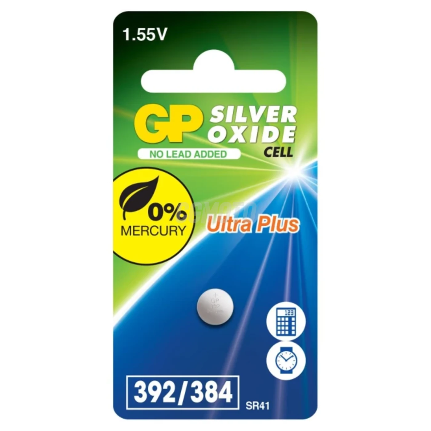 1 silver oxide button cell SR41 1,55 V Ultra Plus 