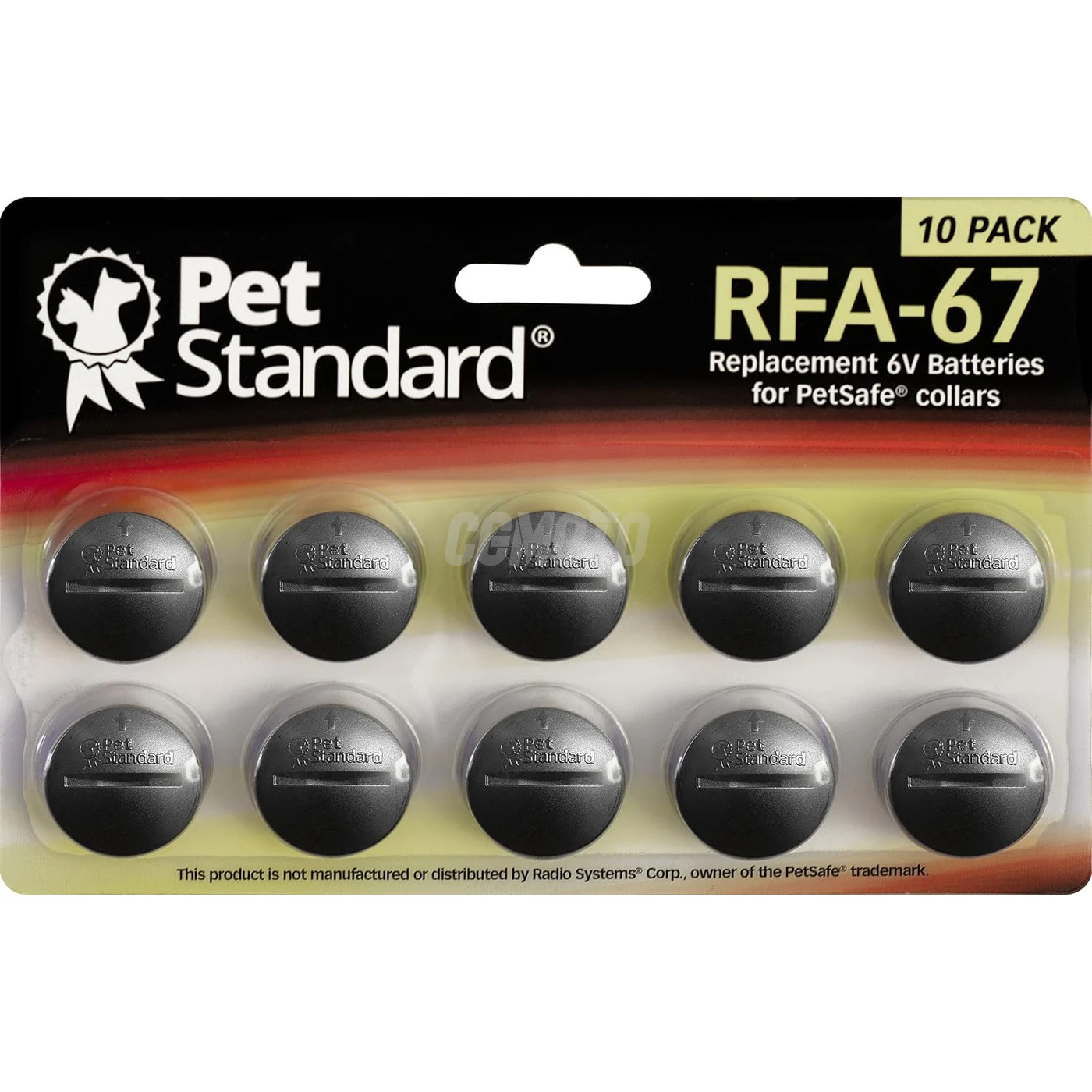 10 batteries for anti-bark collar RFA-67 6 V 