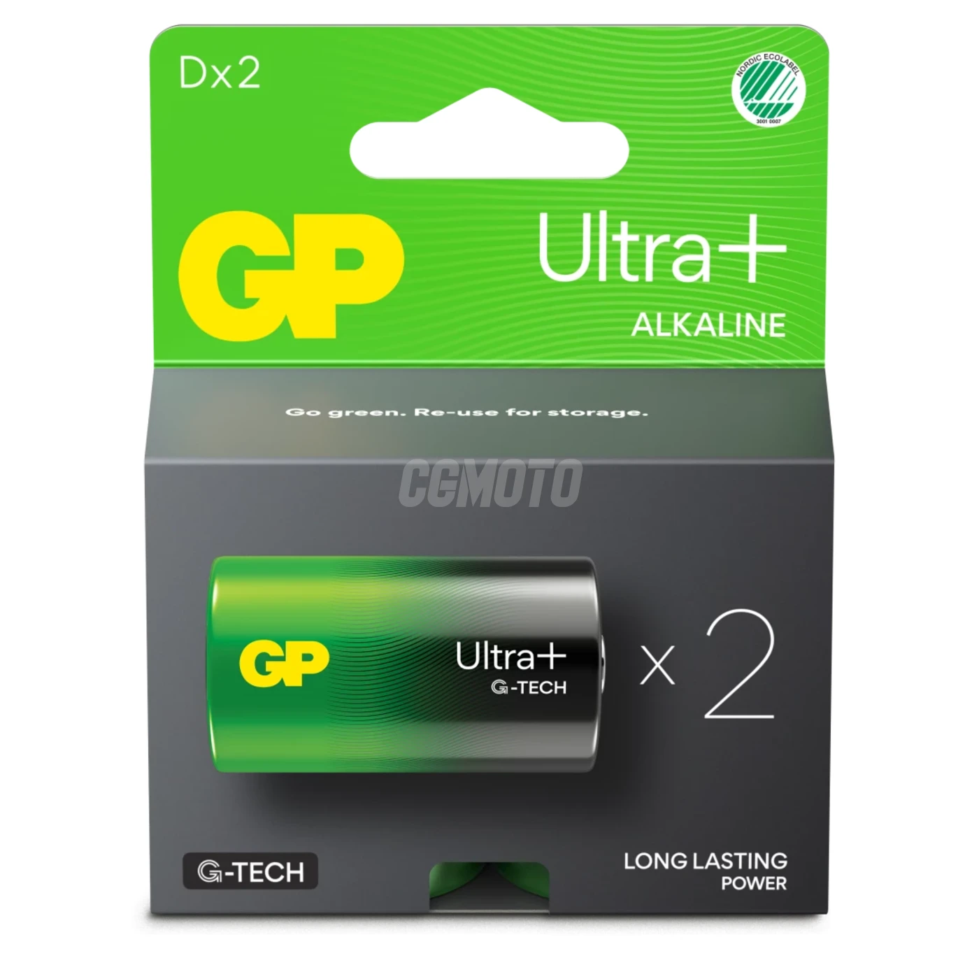 2 alkaline batteries D 1,5 V Ultra Plus 