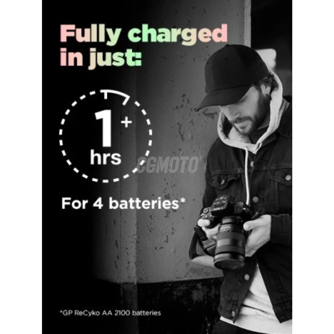 2 Chargeurs rapides USB GP P461 + station de charge D861 + 8 accus AA 2000 mAh Pro Photoflash
