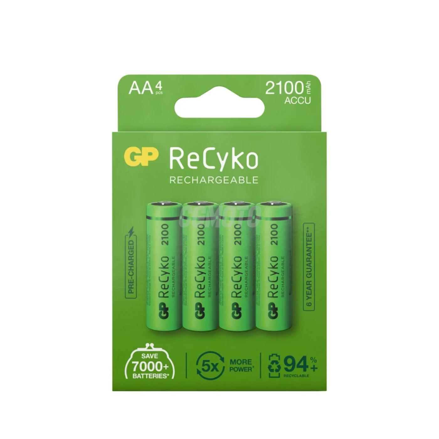4 rechargeable NIMH batteries AA 1,2 V Recyko 2100 mAh 4 rechargeable NIMH batteries AA 1,2 V Recyko 2100 mAh