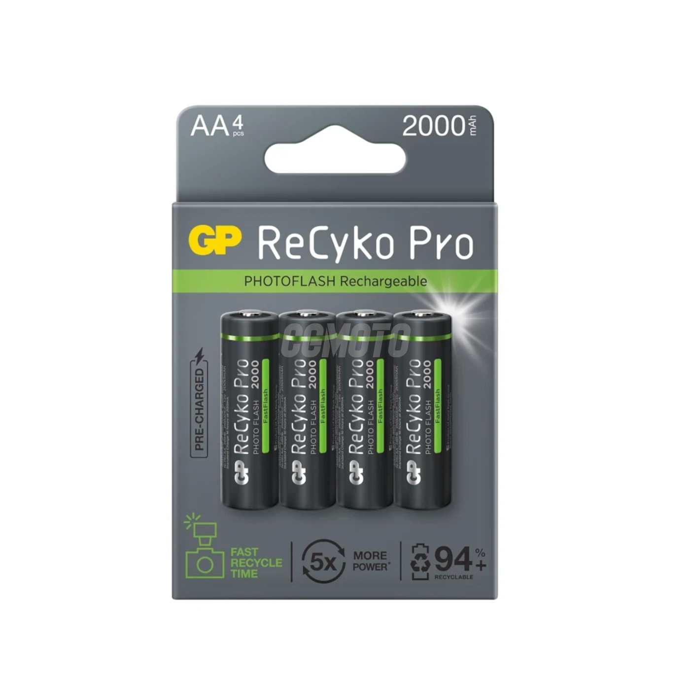 4 rechargeable NIMH batteries Photoflash AA 1,2 V Recyko Pro 2000 mAh 4 rechargeable NIMH batteries Photoflash AA 1,2 V Recyko Pro 2000 mAh