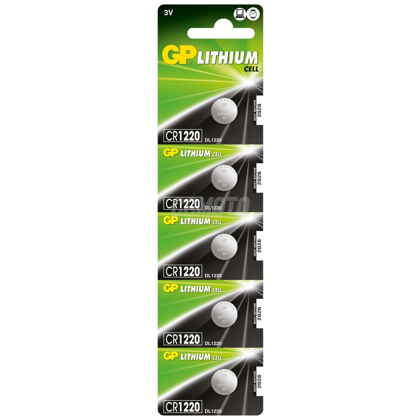 5 button cell batteries  lithium CR1220 3 V