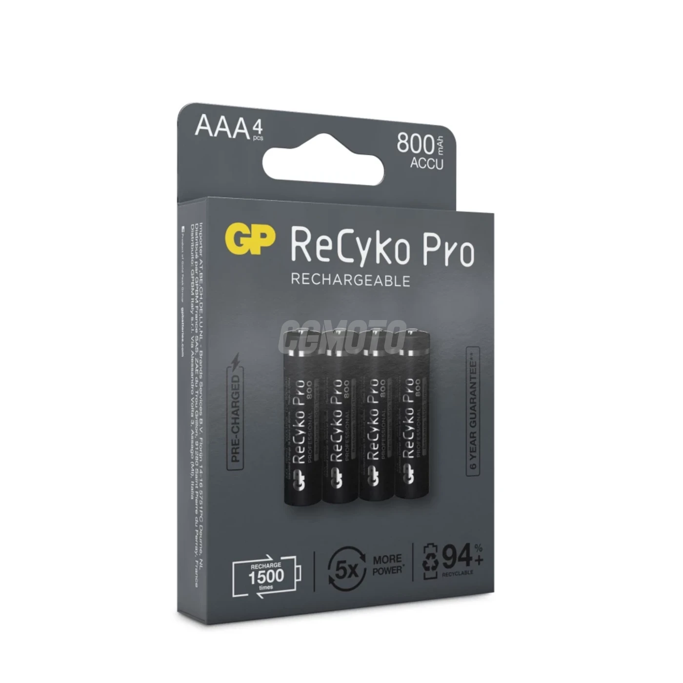 Blister of 4 batteries rechargeable Recyko+ AAA 800mAh (Professional) Blister of 4 batteries rechargeable Recyko+ AAA 800mAh (Professional)