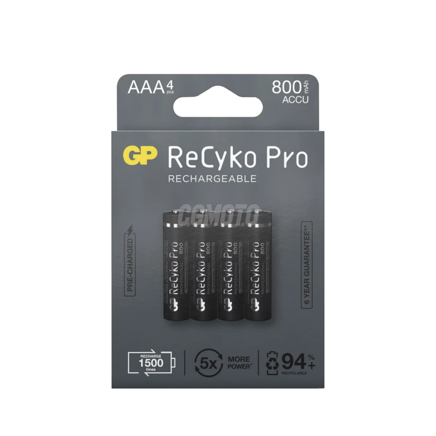 Blister of 4 batteries rechargeable Recyko+ AAA 800mAh (Professional)