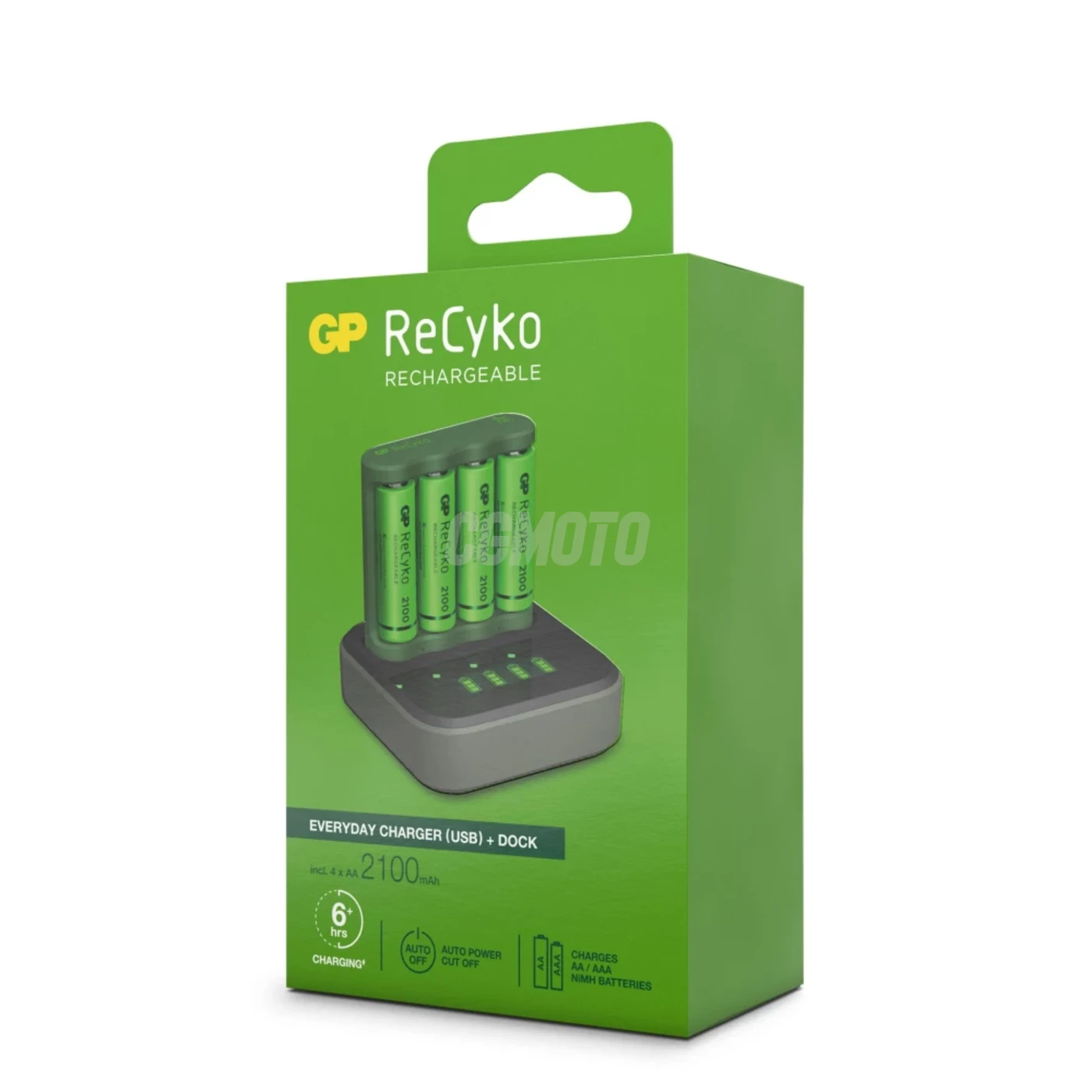Charger 6 hours GP B421 (USB) + 4 NiMH batteries AA 2000 mAh + station D451