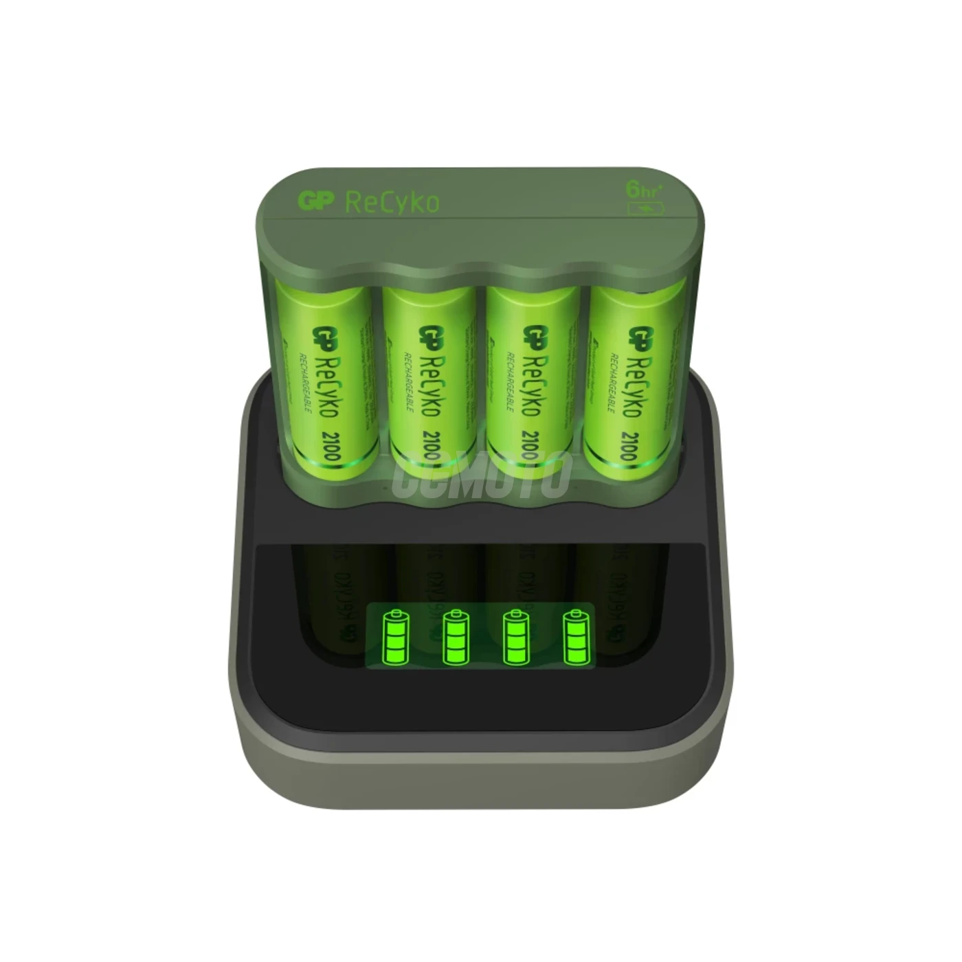 Charger 6 hours GP B421 (USB) + 4 NiMH batteries AA 2000 mAh + station D451