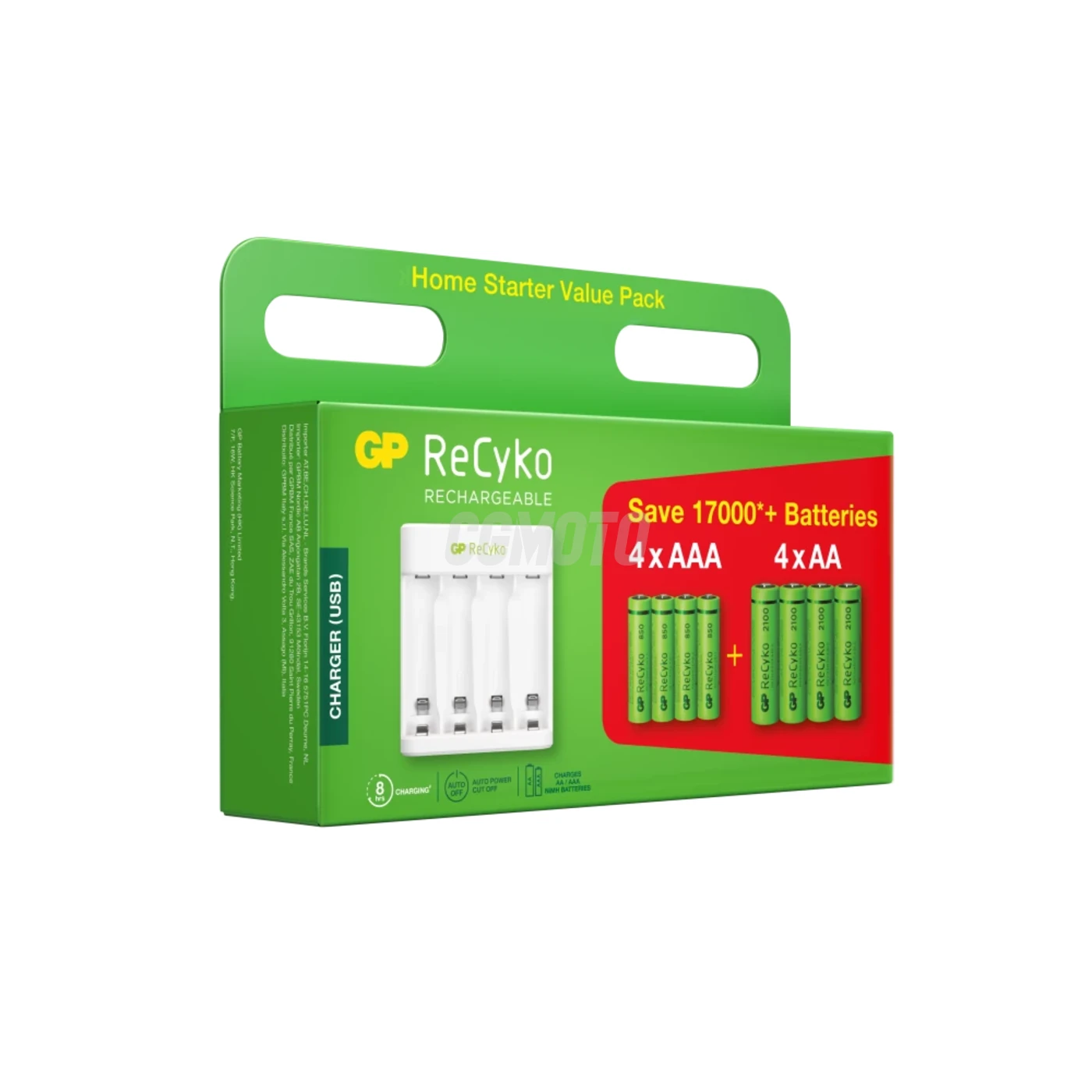 Display : Charger E411 + 4xAA 2100mAh + 4xAAA 800mah