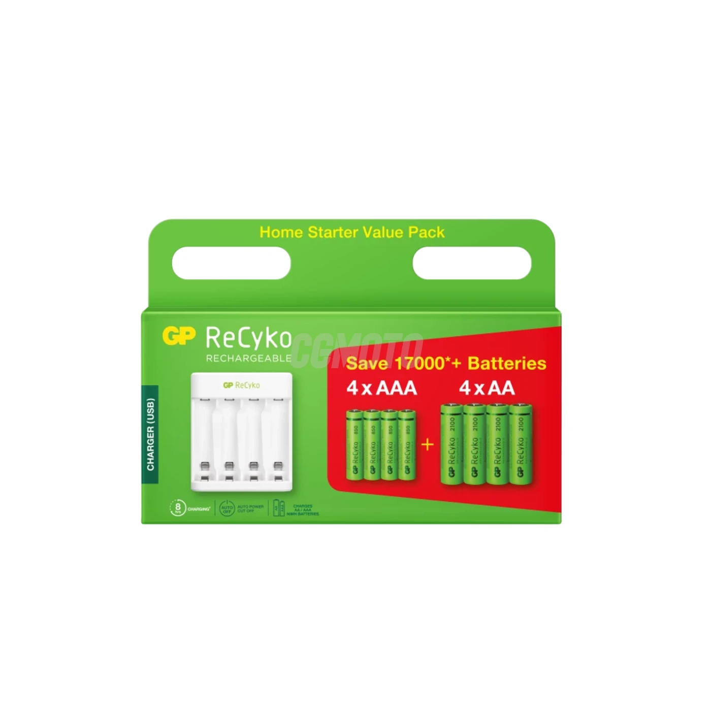 Display : Charger E411 + 4xAA 2100mAh + 4xAAA 800mah