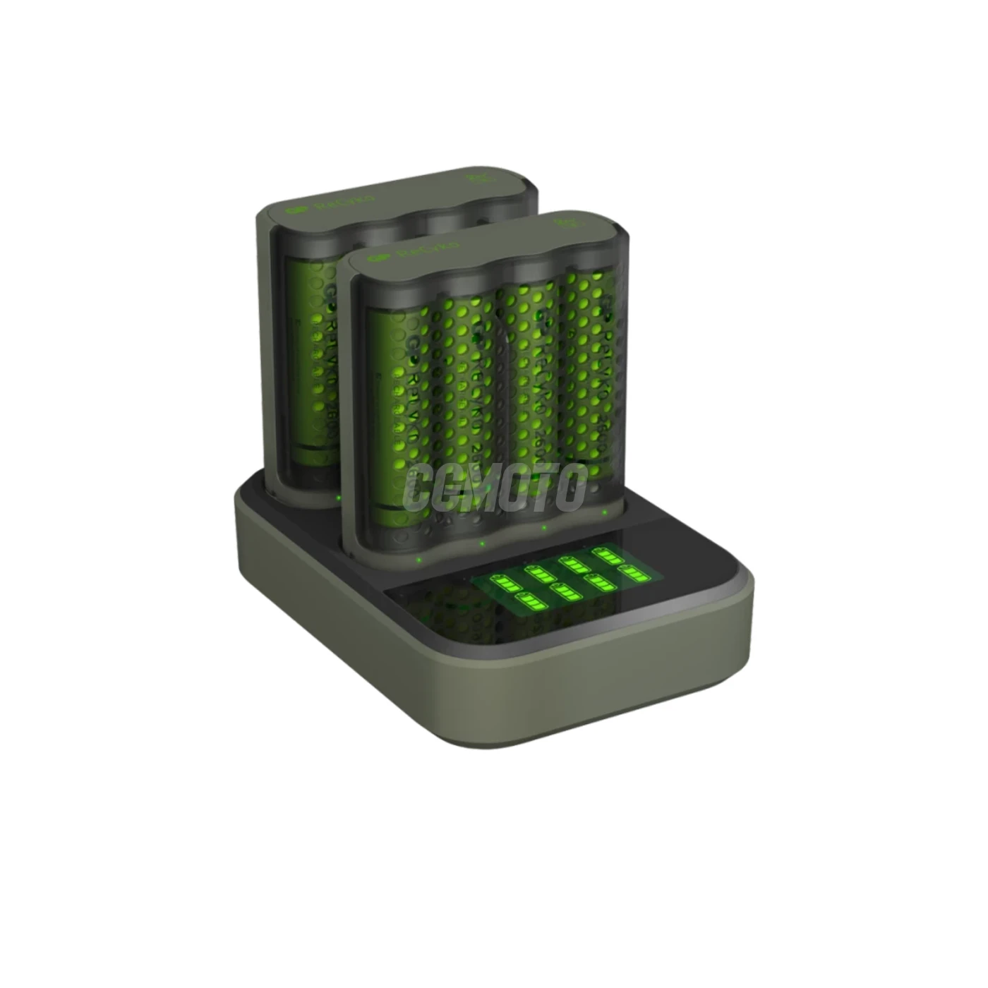 Fast charger 2-4 hours M451 USB + 8 NiMH batteries AA  2600 mAh + station D851