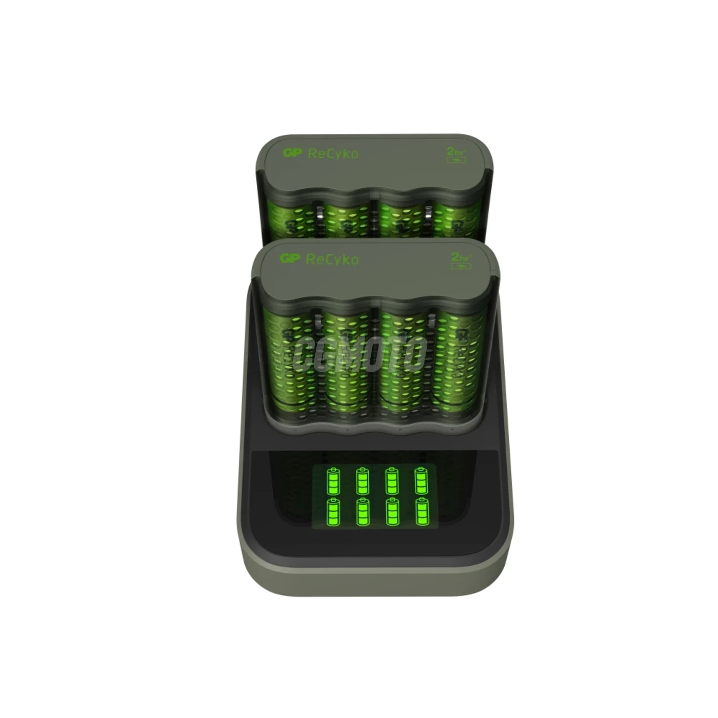 Fast charger 2-4 hours M451 USB + 8 NiMH batteries AA  2600 mAh + station D851