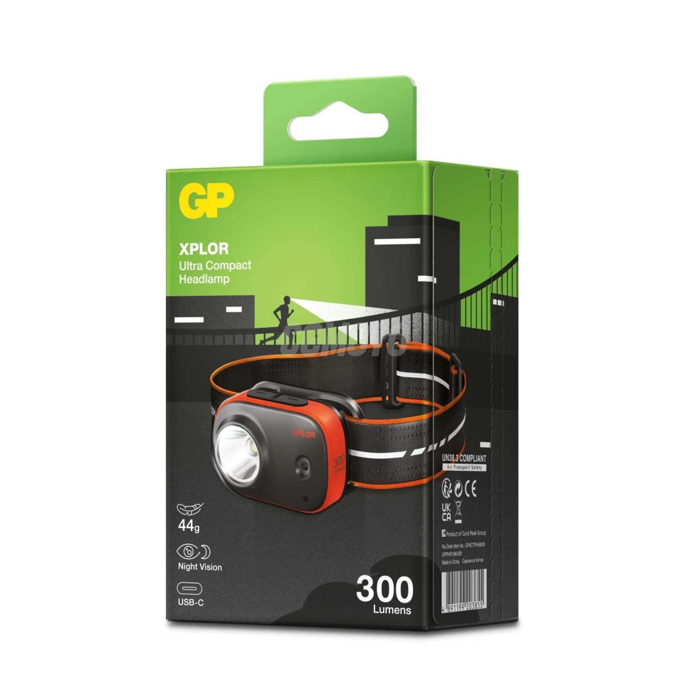 GP XPLOR rechargeable headlamp PHR16 - 300LM
