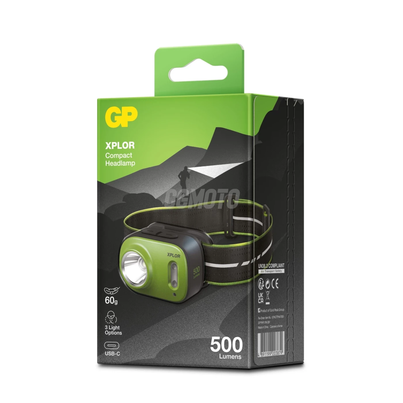 GP XPLOR rechargeable headlamp PHR17 - 500LM