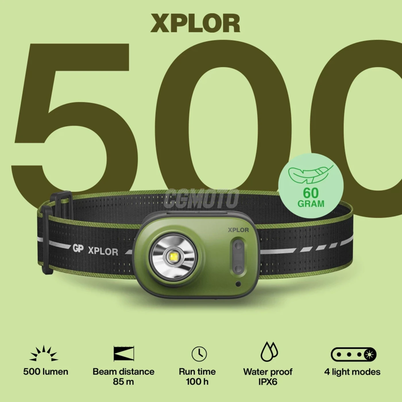 GP XPLOR rechargeable headlamp PHR17 - 500LM