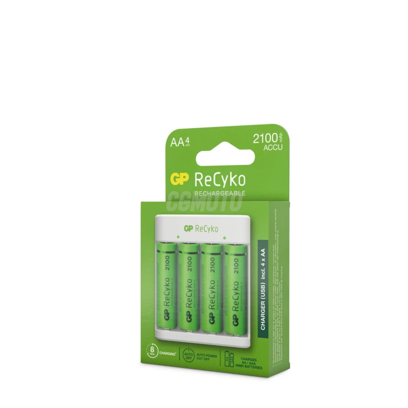 Standard charger GP E411 + 4 NiMH batteries AA 2000 mAh