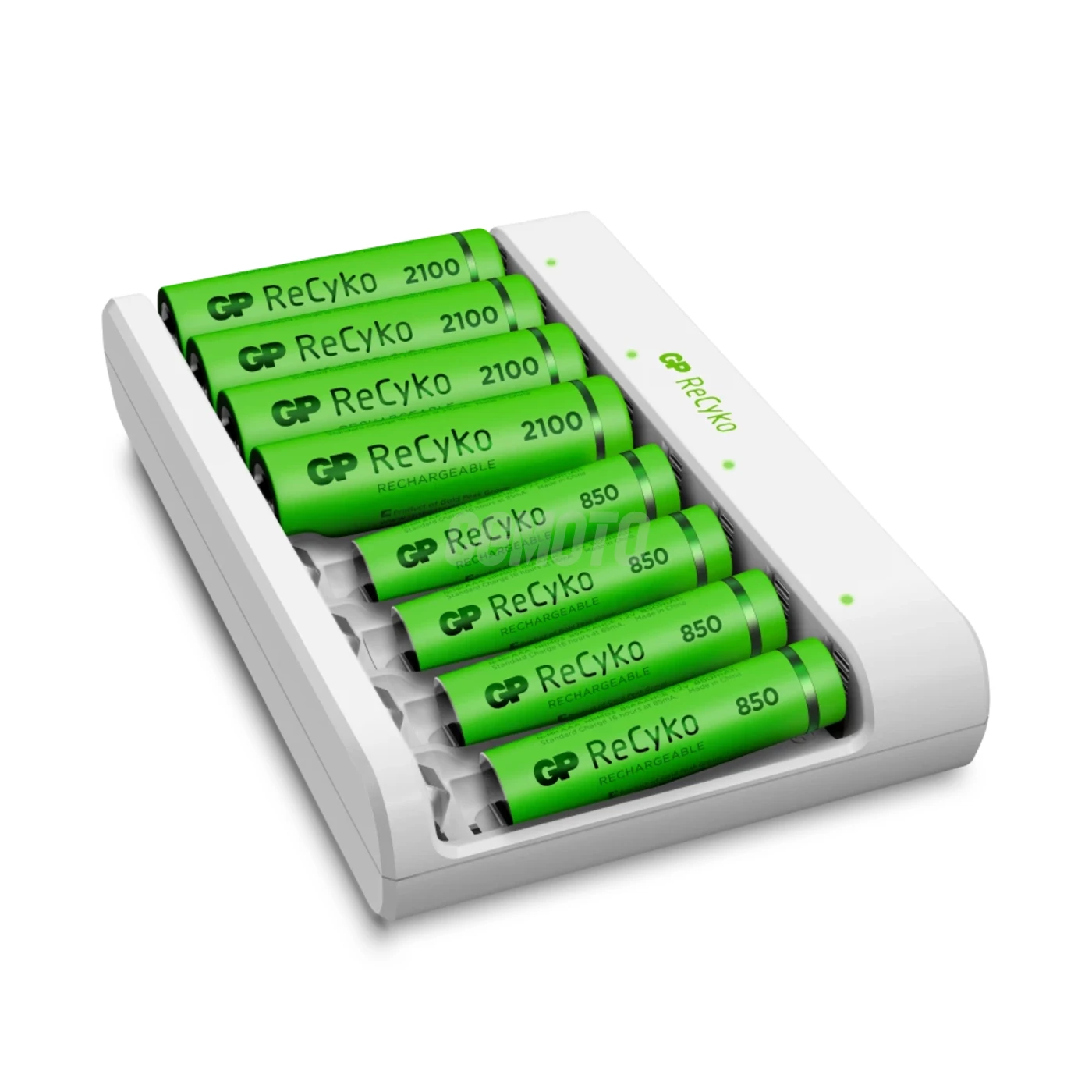 Standard charger GP E811 + 8 NiMH batteries 4xAA 2100mAh + 4xAAA 850mah