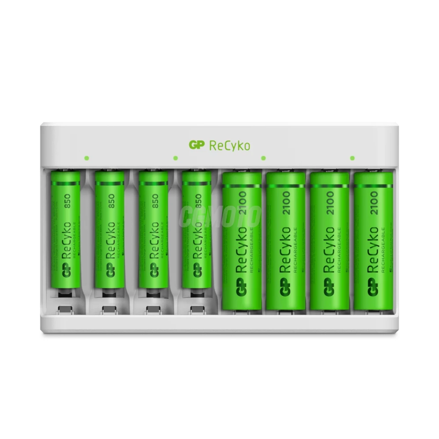 Standard charger GP E811 + 8 NiMH batteries 4xAA 2100mAh + 4xAAA 850mah