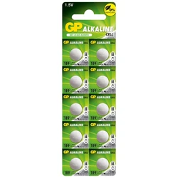 Alkaline button cell battery 10 x GP 189 / LR54 / V10GA - 1,5V - GP Battery Alkaline button cell battery 10 x GP 189 / LR54 / V10GA - 1,5V - GP Battery