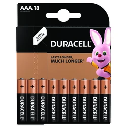 Duracell Basic LR03 AAA x 18 alkaline batteries Duracell Basic LR03 AAA x 18 alkaline batteries