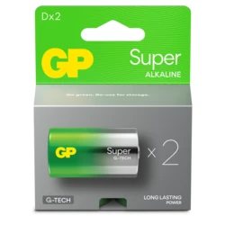 2 lithium batteries D 1,5 V Super 