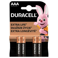 Duracell Duracell Duralock C&B LR03 AAA 4 x alkaline batteries Duracell Duracell Duralock C&B LR03 AAA 4 x alkaline batteries
