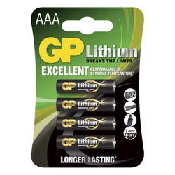 4 lithium batteries AAA 1,5 V 