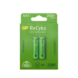 4 rechargeable NIMH batteries AA 1,2 V Recyko 2600 mAh