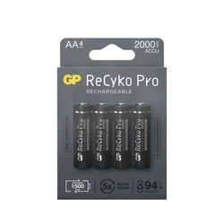 4 rechargeable NIMH batteries AA 1,2 V Recyko Pro 2000 mAh