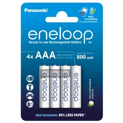 Panasonic Eneloop R03 / AAA 800mAh x 4 rechargeable batteries (blister) Panasonic Eneloop R03 / AAA 800mAh x 4 rechargeable batteries (blister)