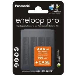 Panasonic Eneloop PRO NEW Ni-MH 930mAh R03/AAA x 4 rechargeable batteries (blister + box) Panasonic Eneloop PRO NEW Ni-MH 930mAh R03/AAA x 4 rechargeable batteries (blister + box)