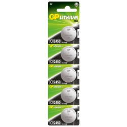 5 lithium button batteries CR2450 3 V 5 lithium button batteries CR2450 3 V