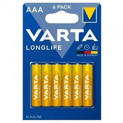 Varta LONGLIFE LR03/AAA x 6 batteries (blister) Varta LONGLIFE LR03/AAA x 6 batteries (blister)
