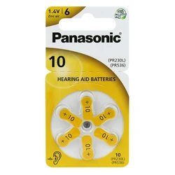 Panasonic 10 for hearing aids x 6 batteries
