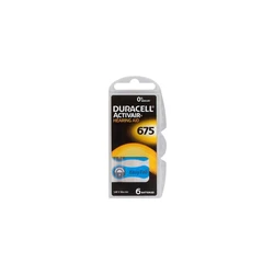 Duracell ActivAir 675 MF for hearing aids x 6 batteries